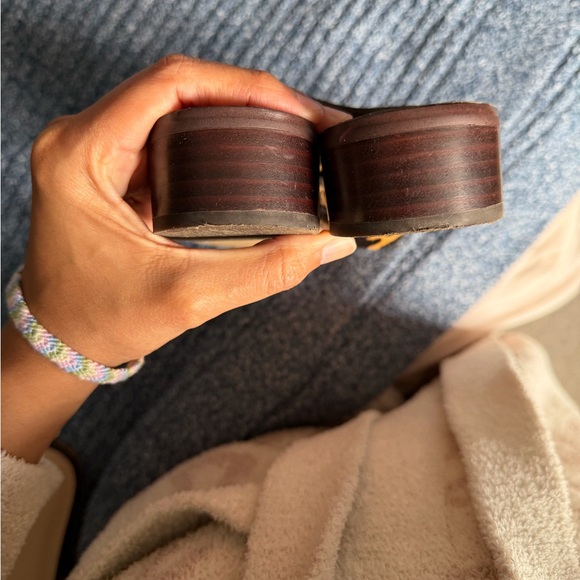 Sam Edelman Black and Leopard Print Sandals - Picture 5 of 6